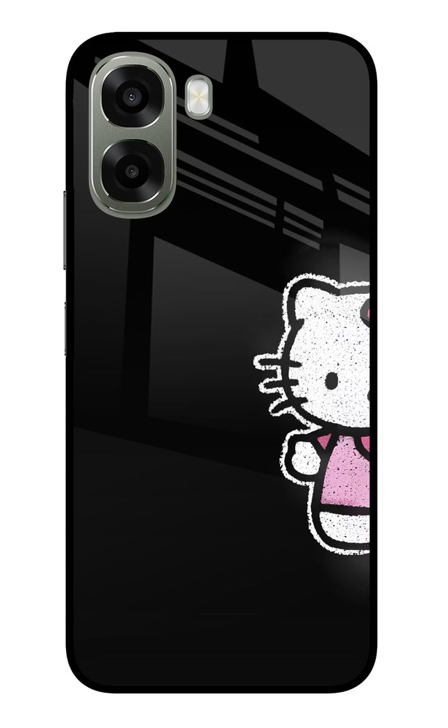 Kitty Charm Oppo A6x 5G Glass Case Back Cover by Casekaro