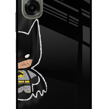 Bat Kitty Oppo A6x 5G Glass Case Back Cover by Casekaro