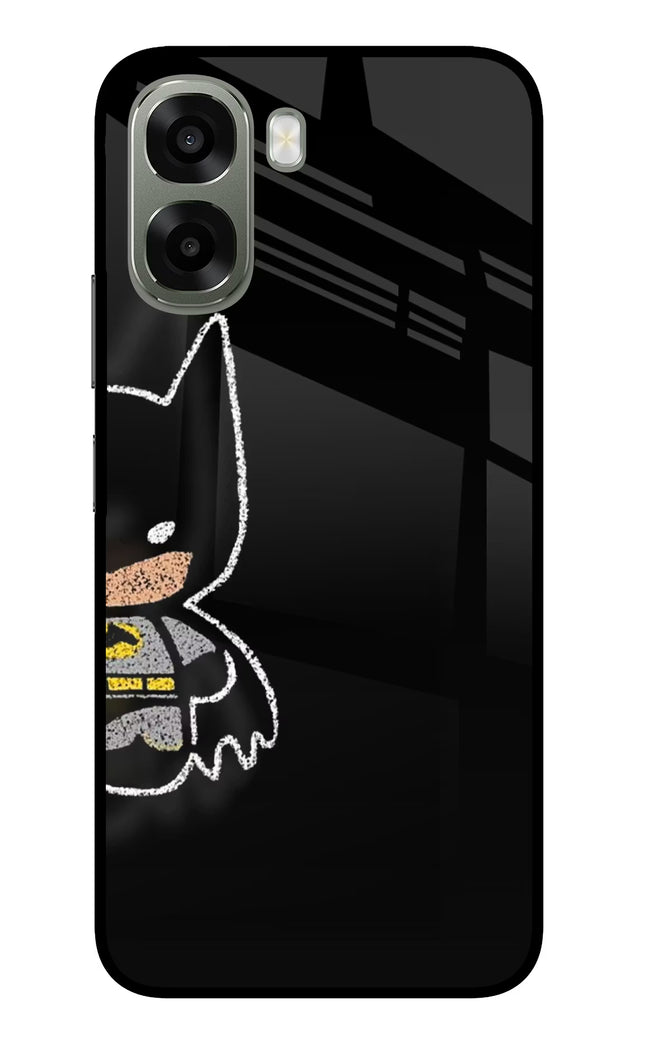 Bat Kitty Oppo A6x 5G Glass Case Back Cover by Casekaro