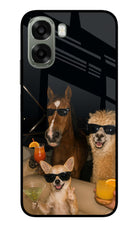 Party Squad Oppo A6x 5G Glass Case Back Cover by Casekaro