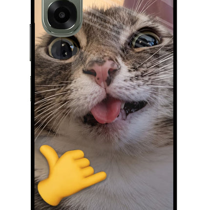 Silly Cat Call Oppo A6x 5G Glass Case Back Cover by Casekaro