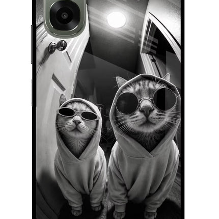 Hood Cats Oppo A6x 5G Glass Case Back Cover by Casekaro