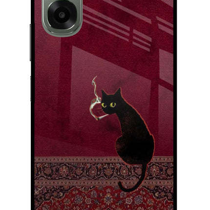 Midnight Cat Oppo A6x 5G Glass Case