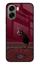 Midnight Cat Oppo A6x 5G Glass Case