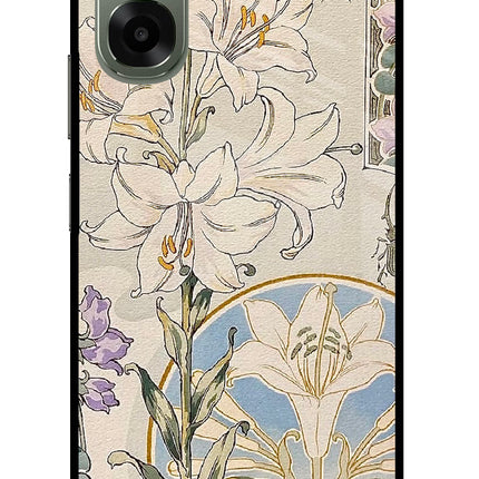 White Lily Oppo A6x 5G Glass Case