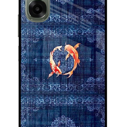 Koi Blue Oppo A6x 5G Glass Case