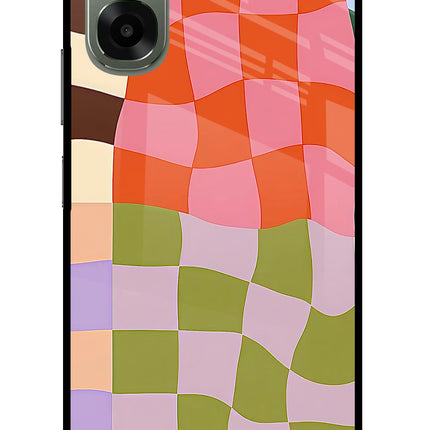 Wavy Grid Oppo A6x 5G Glass Case
