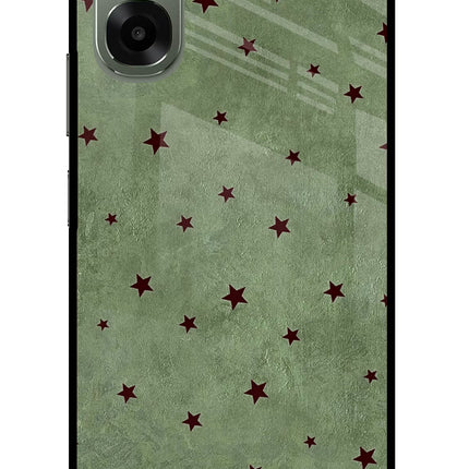 Green Stars Oppo A6x 5G Glass Case