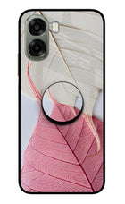 White Pink Leaf Oppo A6x 5G Pop Case by Casekaro