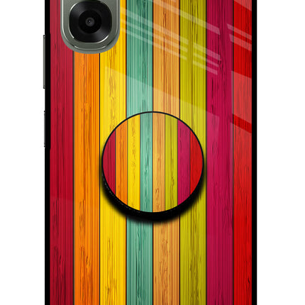 Multicolor Wooden Oppo A6x 5G Pop Case by Casekaro