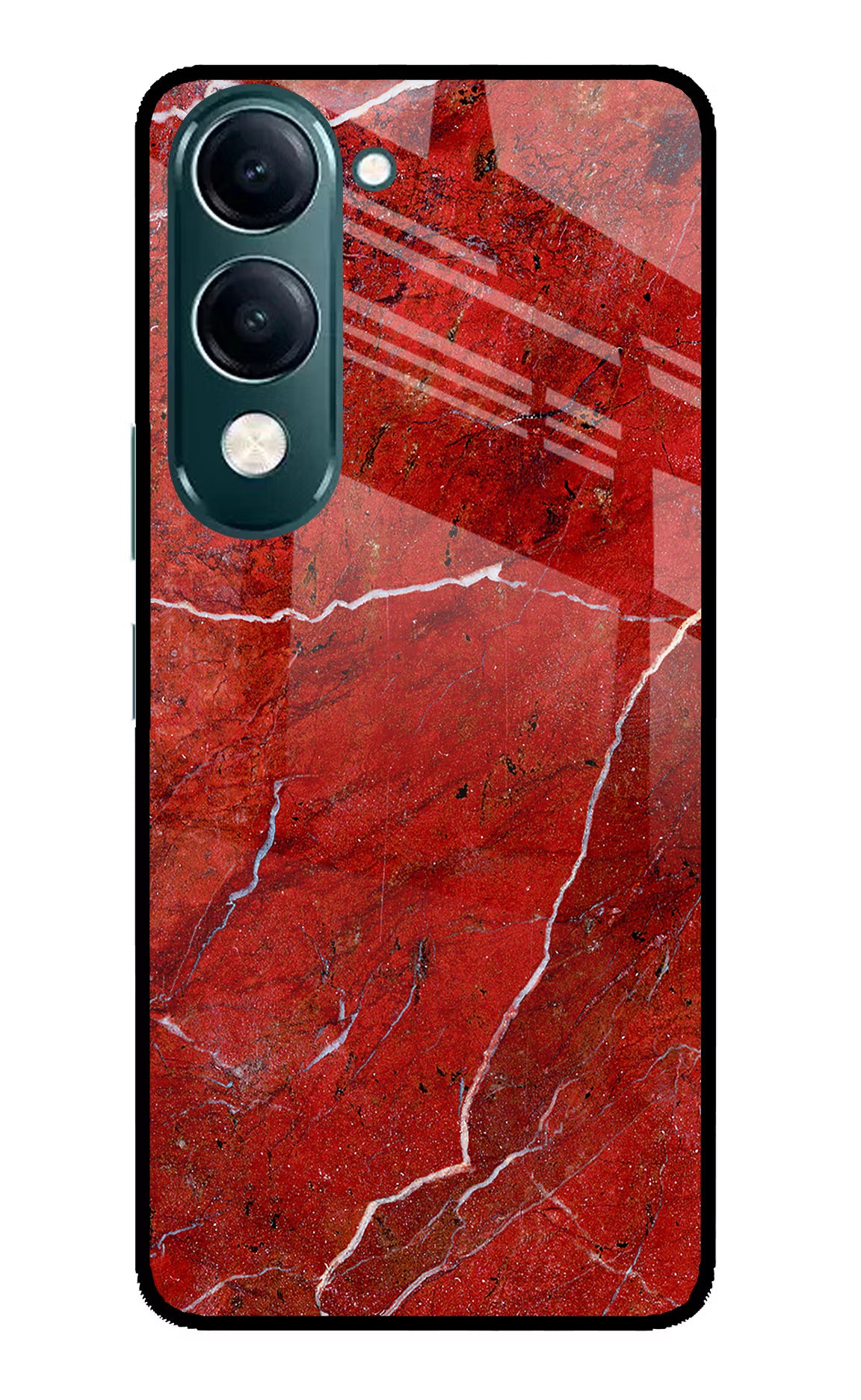 Red Marble Design iQOO Z10 Lite 5G Glass Case