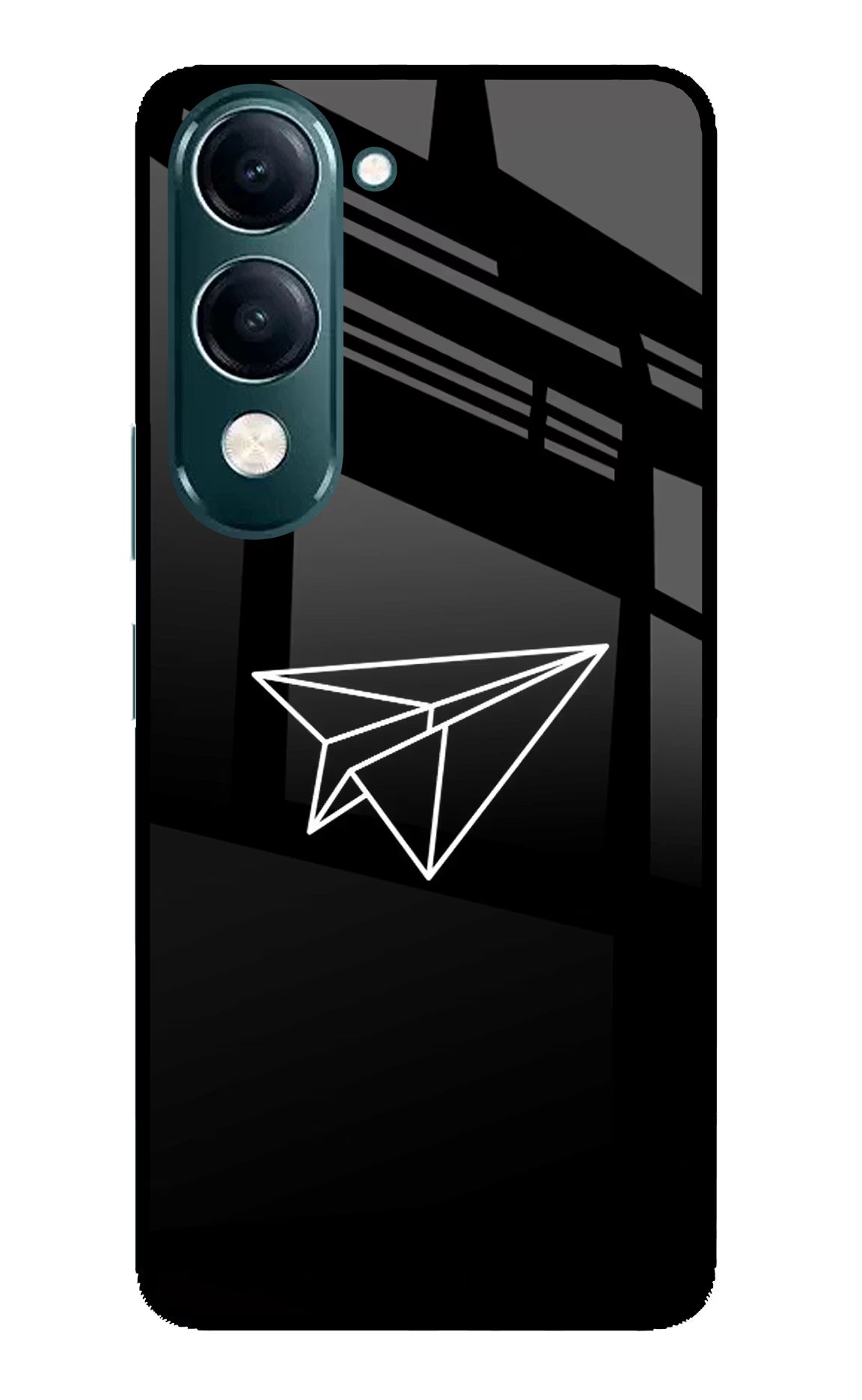 Paper Plane White iQOO Z10 Lite 5G Glass Case