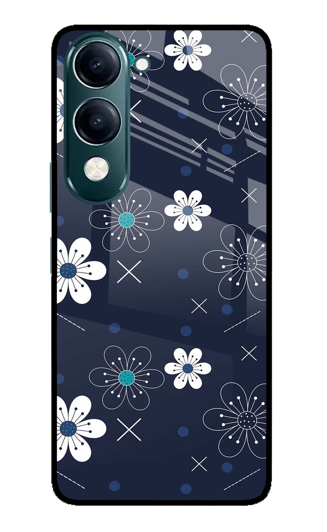 Flowers iQOO Z10 Lite 5G Glass Case Back Cover by Casekaro