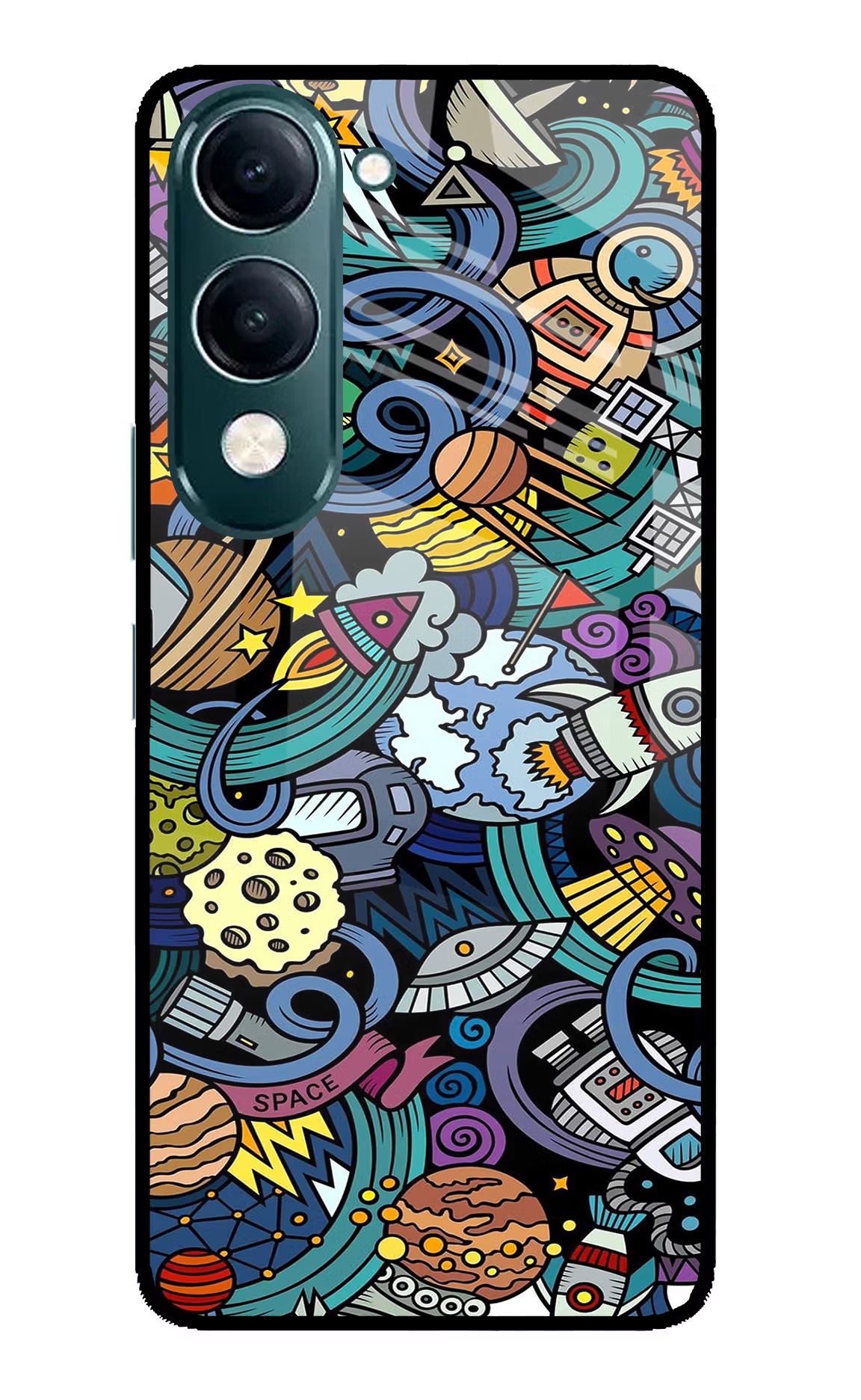 Space Abstract iQOO Z10 Lite 5G Glass Case