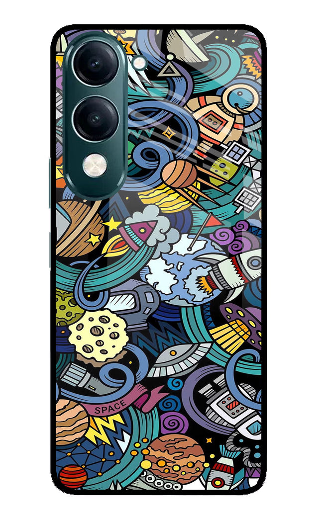 Space Abstract iQOO Z10 Lite 5G Glass Case Back Cover by Casekaro