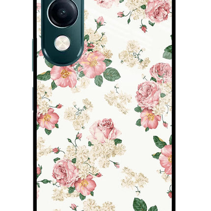 Flowers iQOO Z10 Lite 5G Glass Case Back Cover by Casekaro