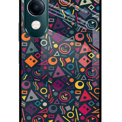 Geometric Abstract iQOO Z10 Lite 5G Glass Case Back Cover by Casekaro