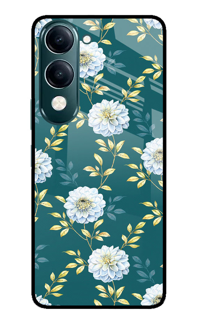 Flowers iQOO Z10 Lite 5G Glass Case Back Cover by Casekaro