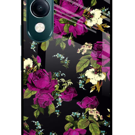 Flowers iQOO Z10 Lite 5G Glass Case Back Cover by Casekaro