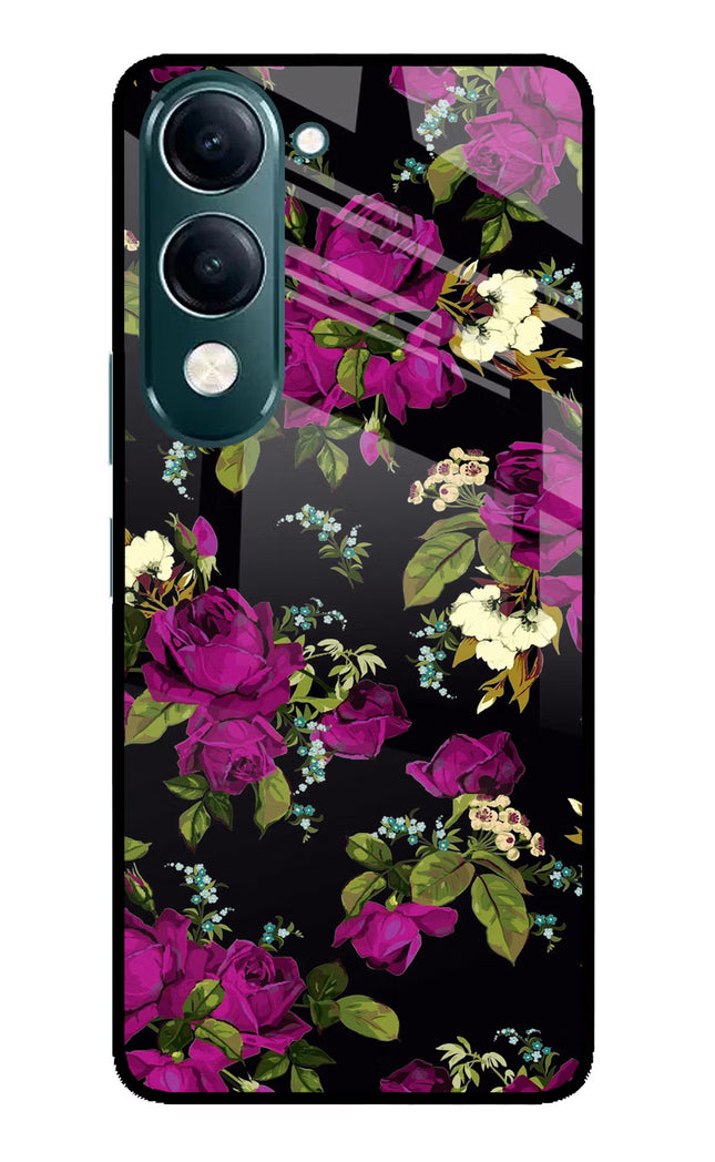 Flowers iQOO Z10 Lite 5G Glass Case Back Cover by Casekaro