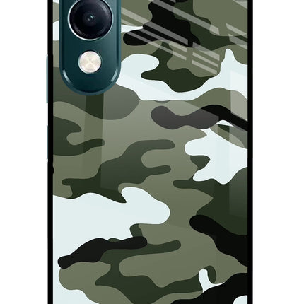 Camouflage iQOO Z10 Lite 5G Glass Case Back Cover by Casekaro