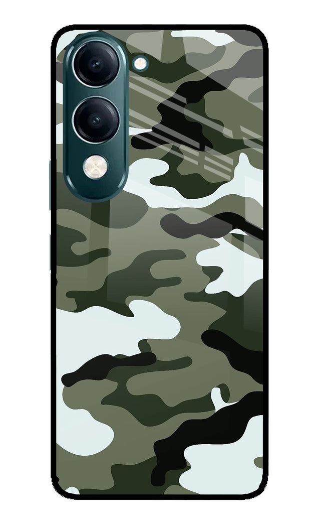 Camouflage iQOO Z10 Lite 5G Glass Case Back Cover by Casekaro