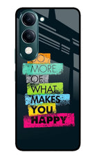 Do More Of What Makes You Happy iQOO Z10 Lite 5G Glass Case Back Cover by Casekaro