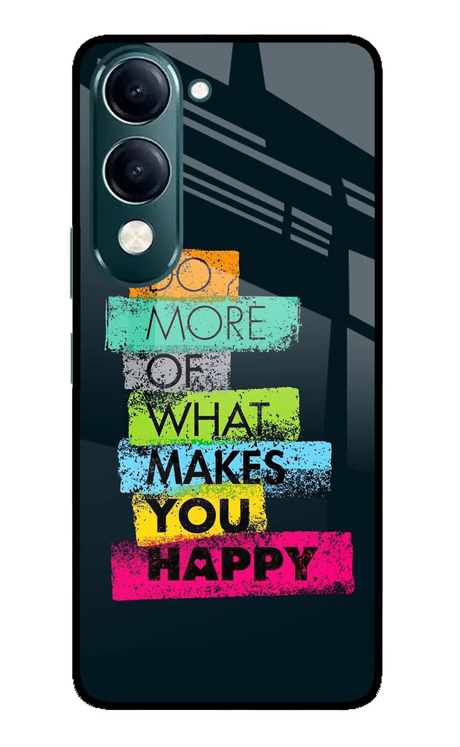 Do More Of What Makes You Happy iQOO Z10 Lite 5G Glass Case Back Cover by Casekaro
