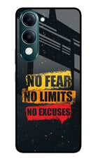 No Fear No Limits No Excuse iQOO Z10 Lite 5G Glass Case Back Cover by Casekaro