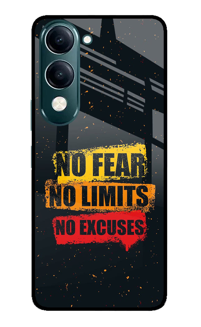 No Fear No Limits No Excuse iQOO Z10 Lite 5G Glass Case Back Cover by Casekaro