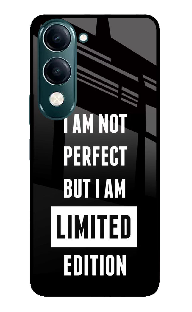 I Am Not Perfect But I Am Limited Edition iQOO Z10 Lite 5G Glass Case Back Cover by Casekaro