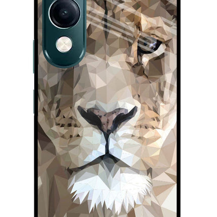 Lion Art iQOO Z10 Lite 5G Glass Case Back Cover by Casekaro