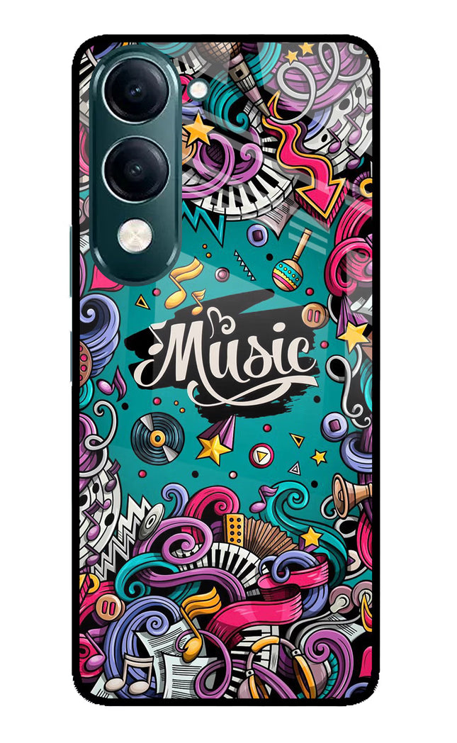 Music Graffiti iQOO Z10 Lite 5G Glass Case Back Cover by Casekaro