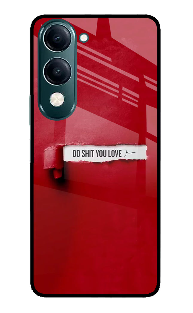 Do Shit You Love iQOO Z10 Lite 5G Glass Case Back Cover by Casekaro