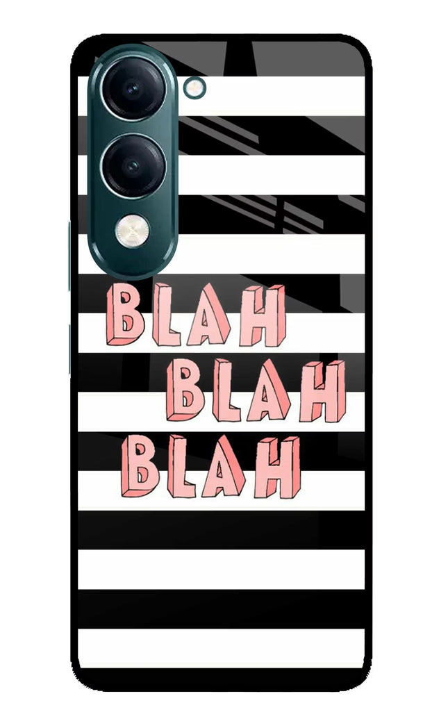 Blah Blah Blah iQOO Z10 Lite 5G Glass Case Back Cover by Casekaro