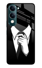 Black Tie iQOO Z10 Lite 5G Glass Case Back Cover by Casekaro