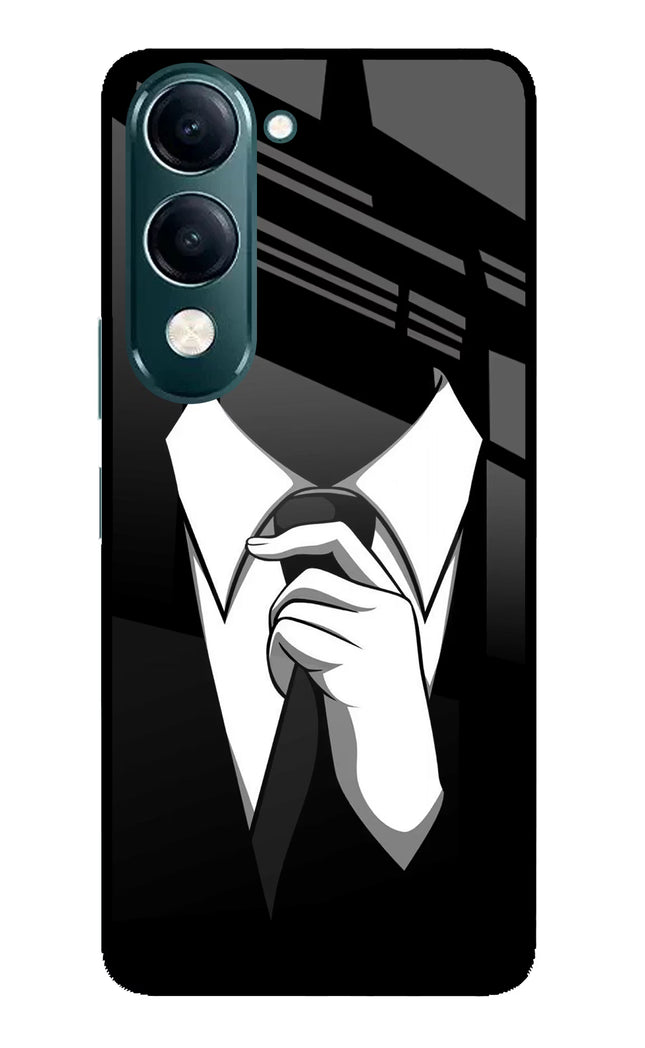 Black Tie iQOO Z10 Lite 5G Glass Case Back Cover by Casekaro