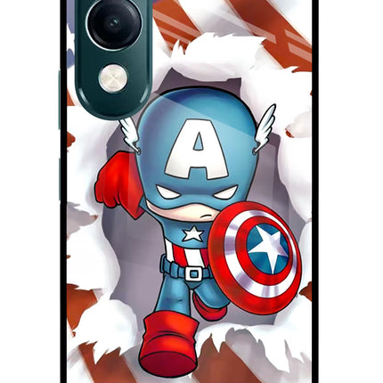 Captain America iQOO Z10 Lite 5G Glass Case Back Cover by Casekaro