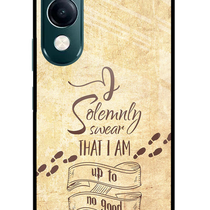 I Solemnly swear that i up to no good iQOO Z10 Lite 5G Glass Case Back Cover by Casekaro