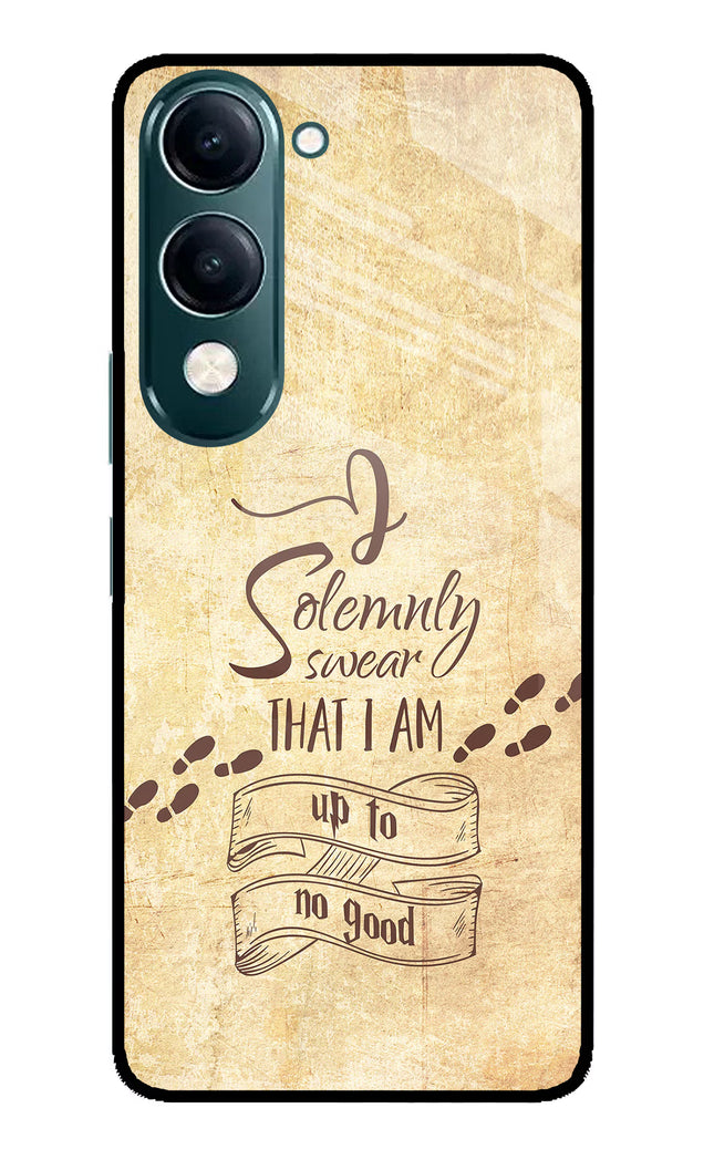 I Solemnly swear that i up to no good iQOO Z10 Lite 5G Glass Case Back Cover by Casekaro