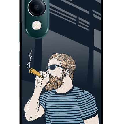 Smoking iQOO Z10 Lite 5G Glass Case Back Cover by Casekaro