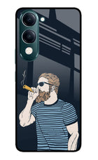 Smoking iQOO Z10 Lite 5G Glass Case Back Cover by Casekaro