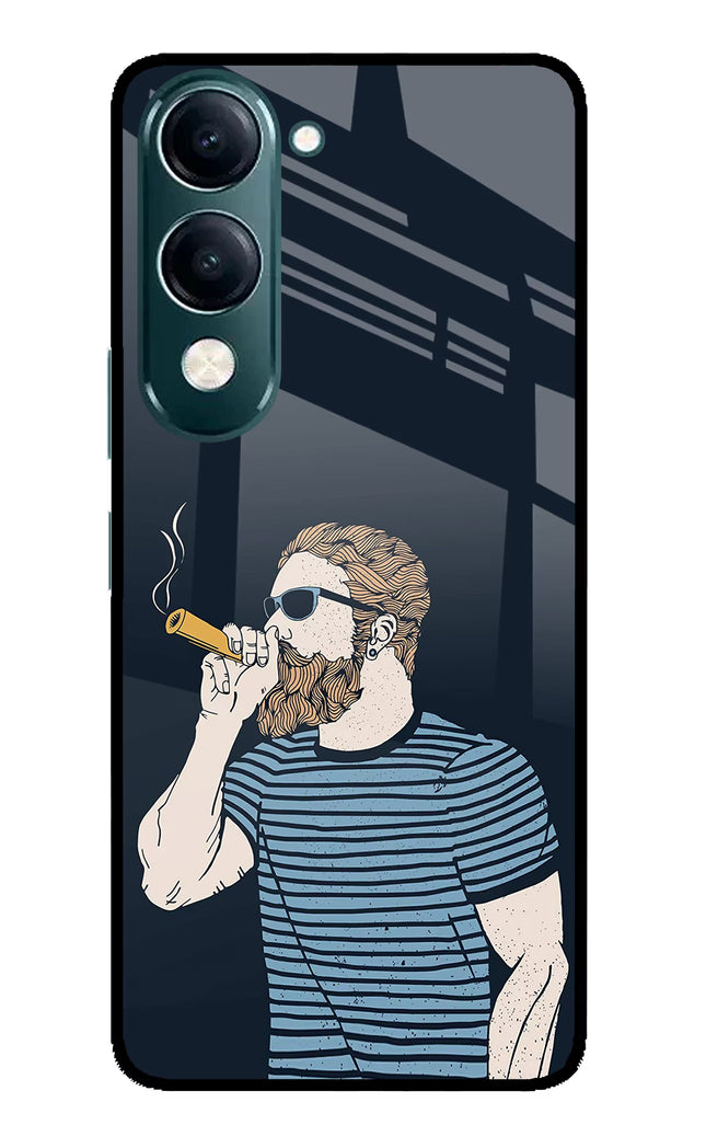 Smoking iQOO Z10 Lite 5G Glass Case Back Cover by Casekaro