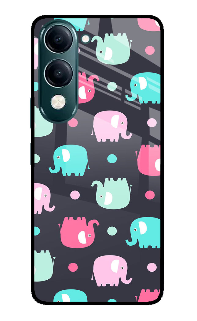 Elephants iQOO Z10 Lite 5G Glass Case Back Cover by Casekaro