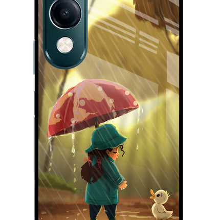 Rainy Day iQOO Z10 Lite 5G Glass Case Back Cover by Casekaro