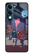 Chilling Couple iQOO Z10 Lite 5G Glass Case Back Cover by Casekaro