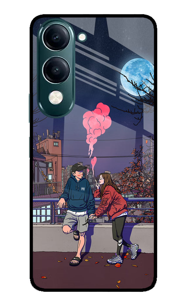 Chilling Couple iQOO Z10 Lite 5G Glass Case Back Cover by Casekaro