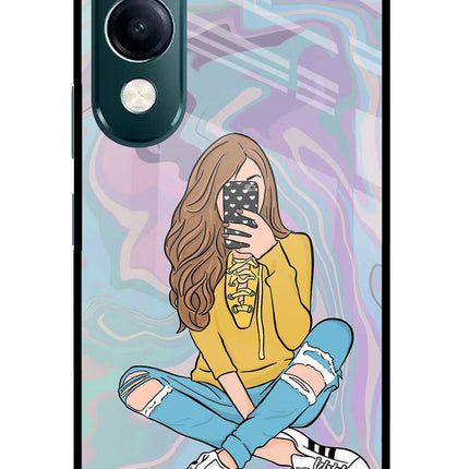 Selfie Girl iQOO Z10 Lite 5G Glass Case Back Cover by Casekaro