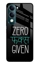 Zero Fucks Given iQOO Z10 Lite 5G Glass Case Back Cover by Casekaro