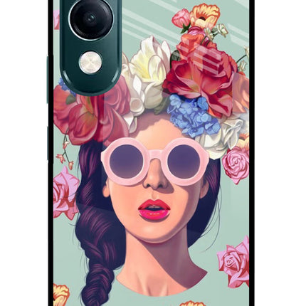 Pretty Girl iQOO Z10 Lite 5G Glass Case Back Cover by Casekaro
